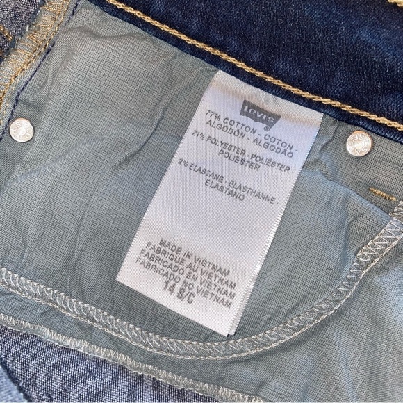Levi’s women’s Perfectly Slimming Bootcut 512s - 14 short dark wash high rise - Picture 6 of 7